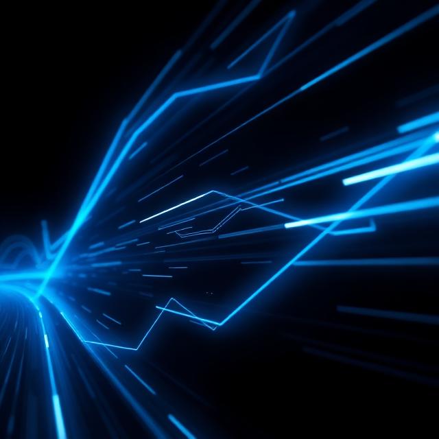 Fast neon lines representing live execution speed and order flow.