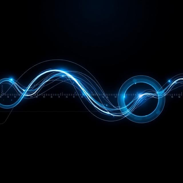 Interlocking neon loops representing repeating market cycles.